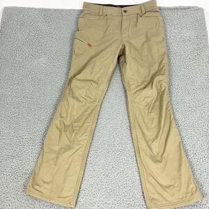 Brunt The Lined Torra Pant Mens 34x34 Beige Straight Fit Workwear Stretch Lined